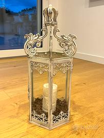 Lanterne da interno stile shabby alluminio e vetro