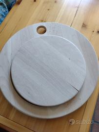 tagliere valdostano in legno x polenta o pane 