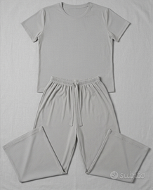 Completo Coordinato Grigio Plissettato 3XL