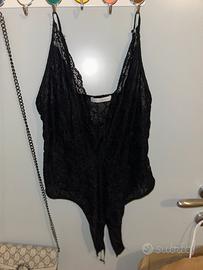 Body pizzo nero zara