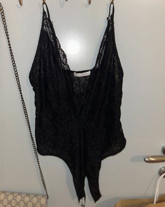 Body pizzo nero zara