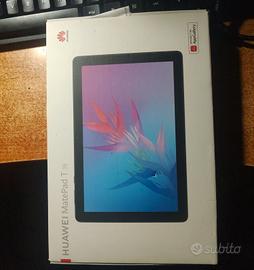 Huawei MatePad T 10 con cover in blue vegan pelle