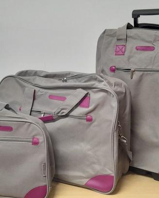 Valige 3 pzi coordinati-Trolley e Borsoni- NUOVE