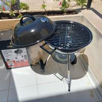 Barbecue a carbone inox con coperchio