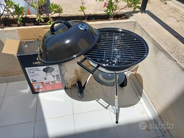 Barbecue a carbone inox con coperchio