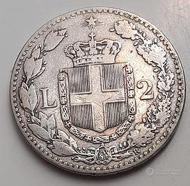 Umberto-2 lire 1884-argento