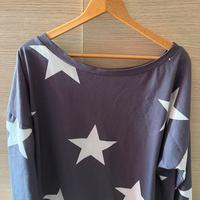 Maglia a maniche lunghe blu-viola