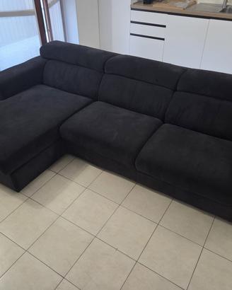 Divano nero Chateau d’Ax 270x160 - sfoderabile
