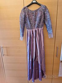 Abito lungo color lilla