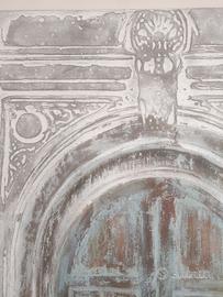 Quadro decorativo porta antica – 99x149 cm
