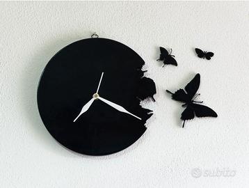 OROLOGIO CON FARFALLE DA PARETE BUTTERFLY CUCINA