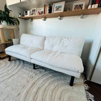 Divano letto tessuto bouclè come nuovo