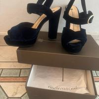 Sandali donna in velluto