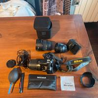Fotocamera nikon d3200+3 obiettivi