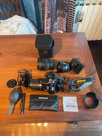 Fotocamera nikon d3200+3 obiettivi