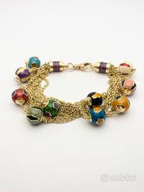 Bracciale oro 18KT( 750 ‰ ) con smalti GASTON LEBO