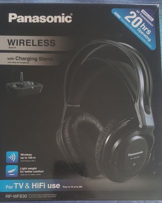 Panasonic rp-wf830 cuffie BT tv conf.compl.nuove