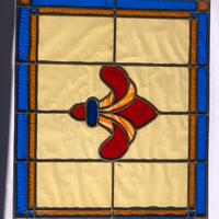 Pannello in vetro decorato sigillato a piombo