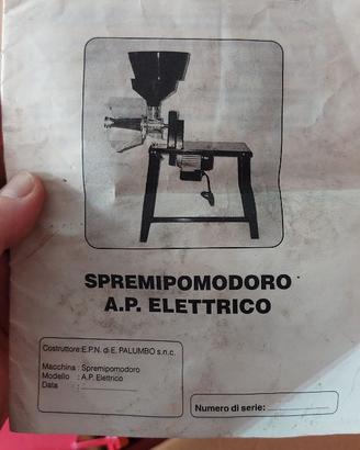 Passapomodoro Elettrico Professionale Palumbo A.P.