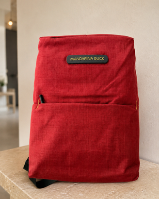 Zaino Mandarina Duck rosso con custodia originale