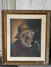 Quadro “Vecchio marinaio con pipa”