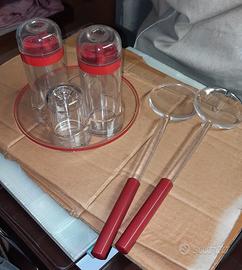 set olio sale pepe condire in  plastica picnic