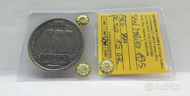 San Marino 1935 - 20 Lire Argento 800 - qSPL