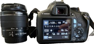 Canon EOS 1300D + obiettivo 18-55 mm + acessori