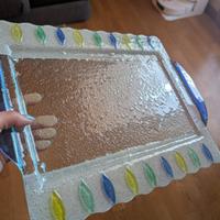 Vassoio in vetro colorato