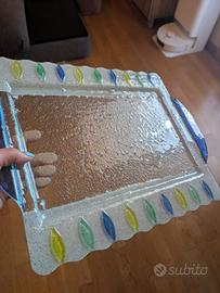 Vassoio in vetro colorato