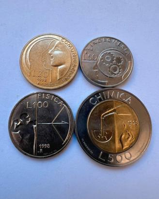 4 Monete lire San Marino 1998