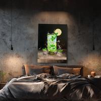 Quadro olio su tela "Black Mint hot ICE"