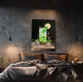 Quadro olio su tela "Black Mint hot ICE"