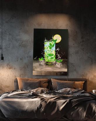 Quadro olio su tela "Black Mint hot ICE"