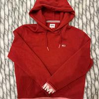 Felpa con cappuccio Tommy Jeans rossa e rosa tg.XS