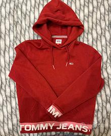 Felpa con cappuccio Tommy Jeans rossa e rosa tg.XS