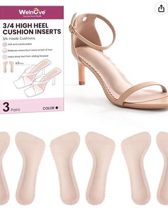 3 paia di cuscinetti per scarpe con tacco - Welnov