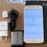 Telefono Samsung S7 32 Gb Argento Ali Cavo Cuffie