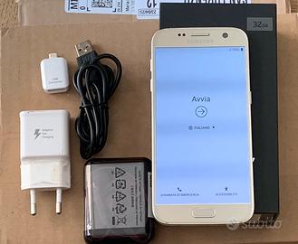Telefono Samsung S7 32 Gb Argento Ali Cavo Cuffie