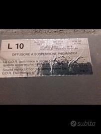 Diffusori Casse Acustiche Gdr L10 2 vie HiFi