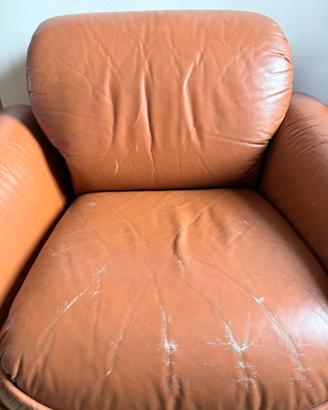 Poltrona vintage in pelle 1 posto