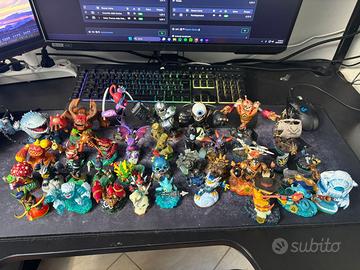 skylanders giochi+basi+38 statuine+borsa scrigno