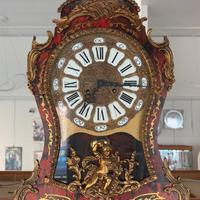 Orologio a pendolo da tavolo in radica e bronzo