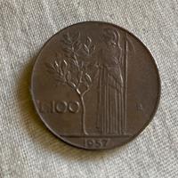 Rara moneta 100 lire 1957