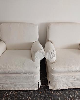 2 poltrone sfoderabili 