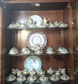 ceramica garofano faenza  servizio the e caffè 