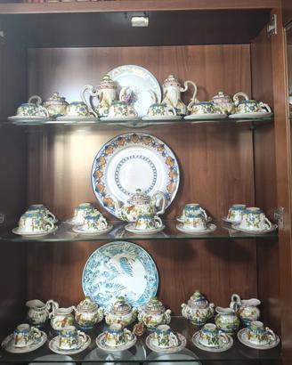 ceramica garofano faenza  servizio the e caffè 