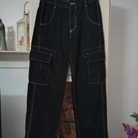 Cargo ragazzo Bershka taglia 12/14 anni nero