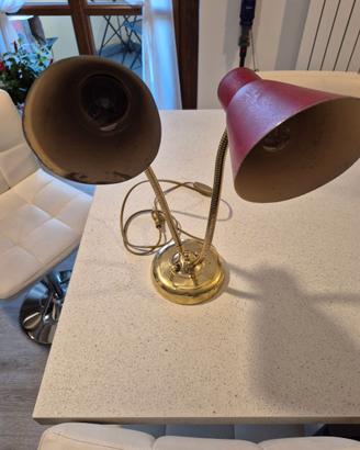 lampada da scrivania a 2 luci francese