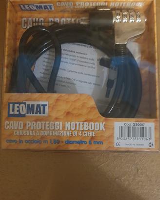 Cavo proteggi notebook,chiusura a combinazione
